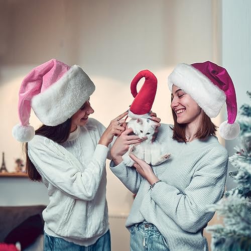 Santa Hat,Adults Unisex Velvet Christmas Hat,New Year Festive Party