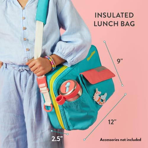 Kids Mermaid Bento Lunch Box Set with Insulated Bag & Food Containers - PlanetBox Rover, Mermaid Variation