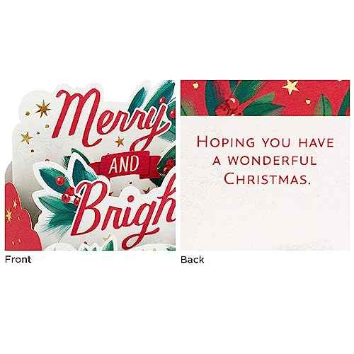 Hallmark Paper Wonder Mini Pop Up Christmas Cards (3 Cards with Envelopes: Red Truck, Cardinal, Merry and Bright)