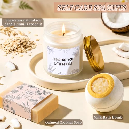 Get Well Soon Gift Basket for Women - Champagne Self Care Package with Soft Blanket