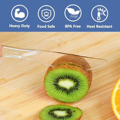 Disposable Heavy Duty Plastic Knives Set - 1000 Count, Food Safe & Heat Resistant
