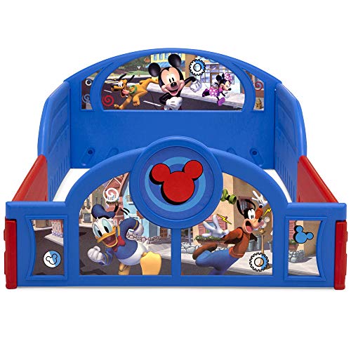 Delta Children Mickey Mouse Toddler Bed with Guardrails - Sleep & Play Version