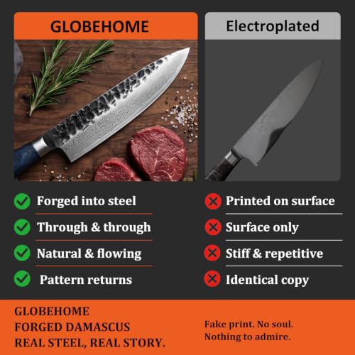 8-Inch Japanese Damascus Chef Knife - High Carbon Stainless Steel, 67 Layers