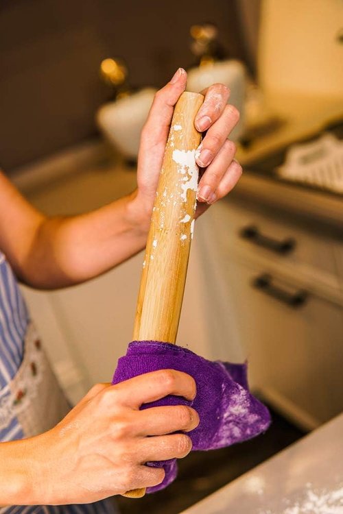 Bamboo Classic French Rolling Pin - 13-Inch Wooden Rolling Pin for Baking Pizza, Dough, and Cookies