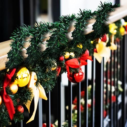 24 Pcs Green Christmas Garland Ties 14 Inch Artificial Pine Needles