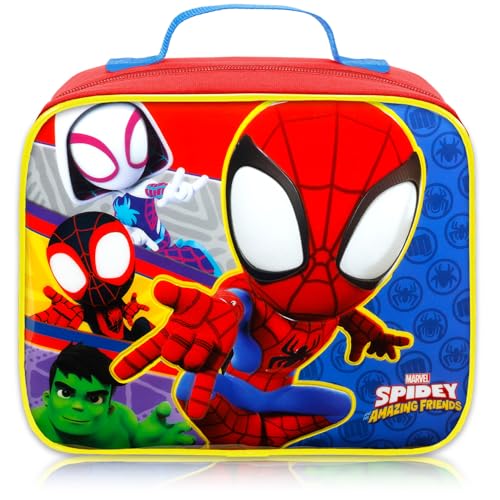 Kids Spiderman Backpack and Lunchbox Set - 16-Inch Superhero School Bag