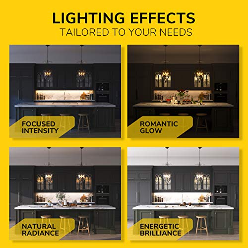 GETINLIGHT 32-inch White Under Cabinet LED Lighting Kit - 3 Color Levels, Dimmable, Hardwired or Plug-In, ETL & ENERGY STAR Certified