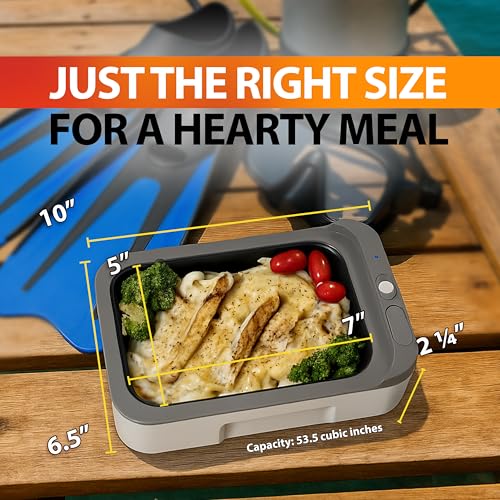 Hot Bento Titanium Self Heated Lunch Box & Food Warmer – Battery Powered Portable