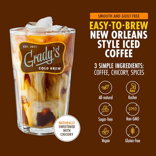Grady’s Cold Brew Coffee & Chicory Pouches - Original 24 Count, 72 Drinks