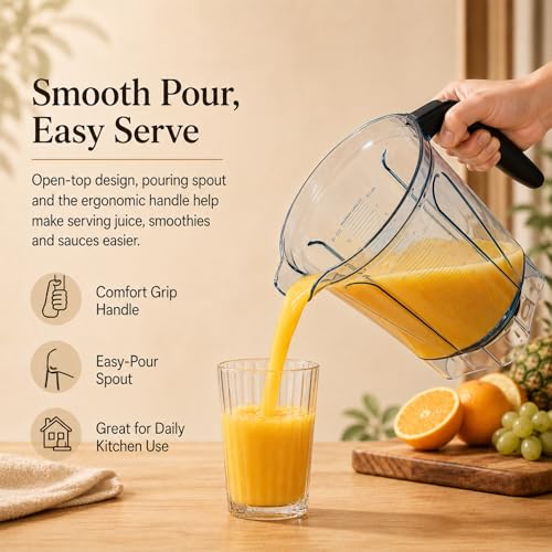Deuovht 64oz Blender Pitcher Compatible with Vitamix Explorian & Commercial Series