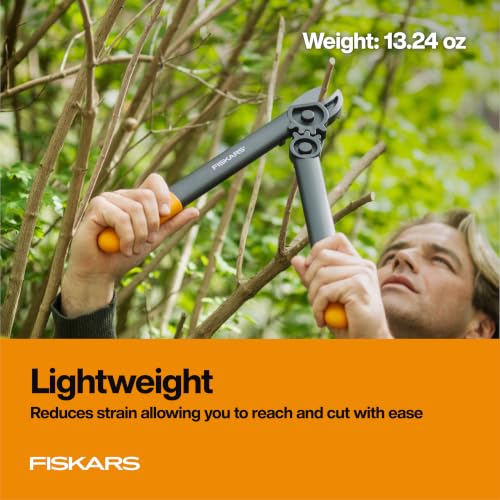 Fiskars 15-Inch PowerGear Anvil Garden Loppers Tree Trimmer - Cuts Up to 1.25 Inch Branches