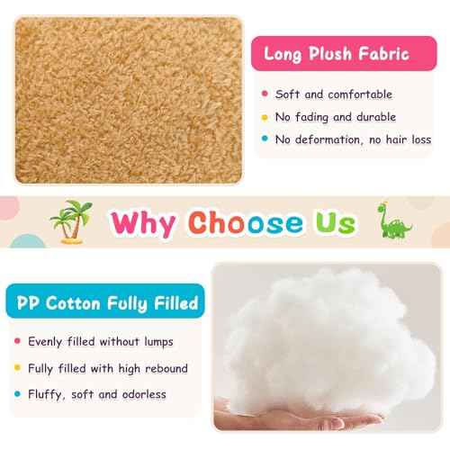 Dino Nuggets Pillow Plush, Dinosaur Chicken Plush Nuggets Pillow for Funny Birthday Gifts, Cute Funny Stuffed Animal for Boy and Girl, Dinosaur Gifts for Kids Teens and Adults (Tyran Rex, Small)