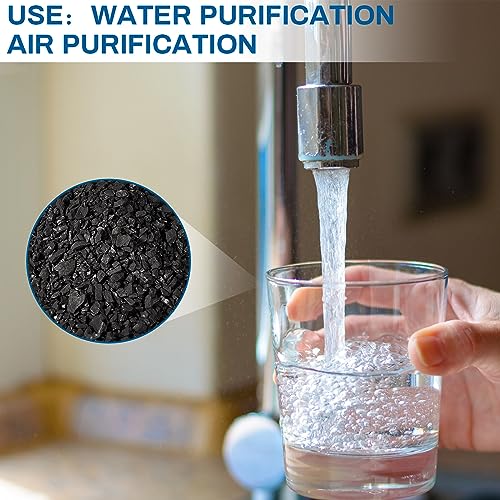 6.6 Lb Activated Charcoal Bulk Coconut Shell Granular Carbon 10-18 Mesh for Water & Air Filtration - Variation of This Listing