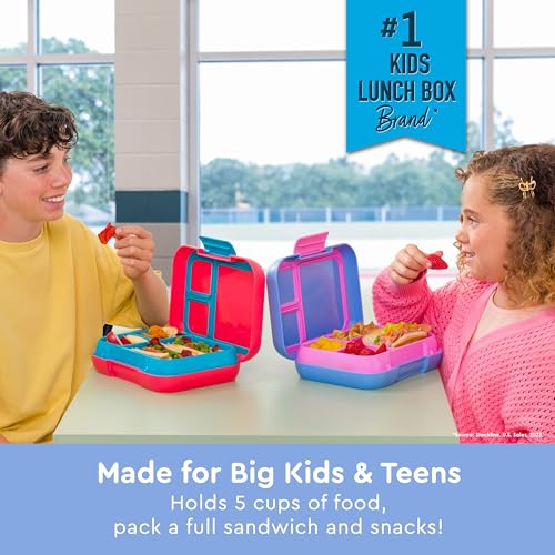 Bentgo Pop Leak-Proof 3-4 Compartment Bento Lunch Box - Periwinkle/Pink
