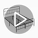 Queen Metal Bed Frame with Storage - Heavy Duty, Easy Assembly, No Box Spring Needed - Classic Variation