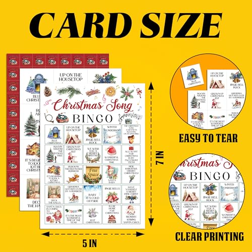 Christmas Vampire Bingo Game for Adults - 24-Person Gothic Halloween Party Supplies