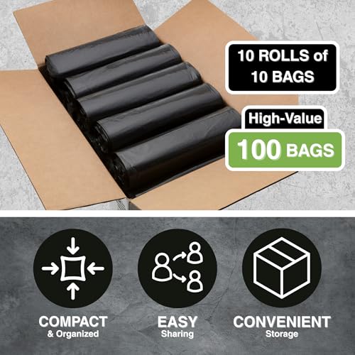 40 Gallon Garbage Bags 45x46 Inch Heavy Duty Trash Can Liners 100 Count