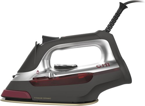 CHI 2-in-1 Steam Iron & Vertical Garment Steamer - Targeted SteamShot, 1200 Watts, Titanium Soleplate