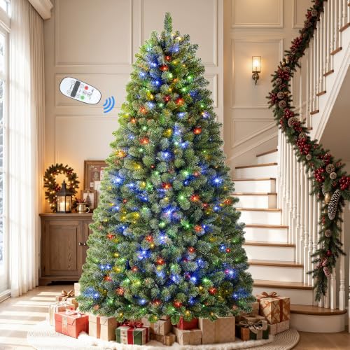7ft Prelit Christmas Tree with Remote, Timer, SHareconn Green