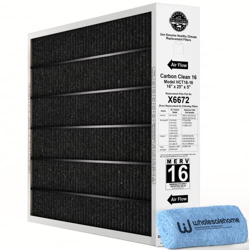 Lennox 16x25x5 MERV 16 Carbon HVAC Furnace Filter - Healthy Climate, Easy Replacement