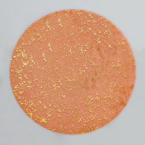 Orange Gold 13" Placemats - 50 Pcs Round Disposable | Snowkingdom