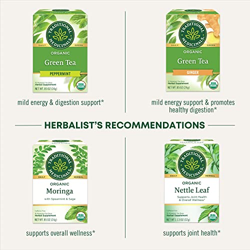 Traditional Medicinals Organic Green Tea Matcha Genmaicha with Toasted Rice - 96 Tea Bags (6-Pack)