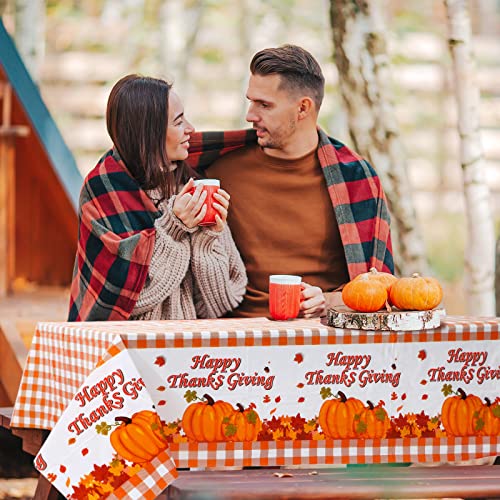 Thanksgiving Plastic Tablecloth 54x108 inch - 20 Pcs, Fall Theme, Remerry - Variation: 20 / Thanksgiving