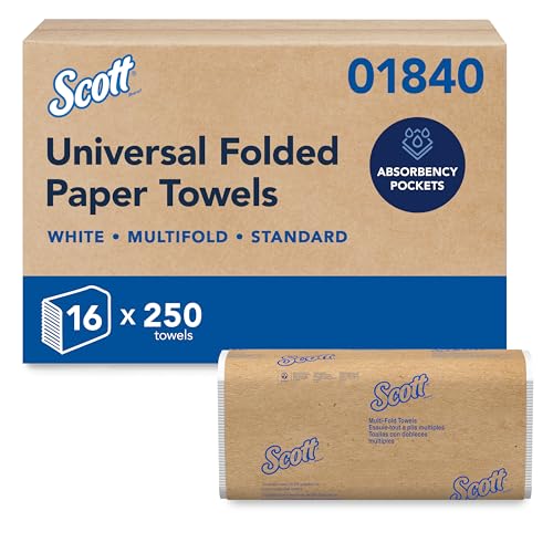 Scott Professional Multifold Paper Towels Bulk Pack of 16 - 4,000 Sheets, White, 250 Sheets per Pack