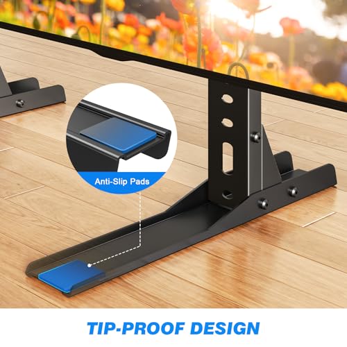 Rfiver Universal TV Stand Mount for 20-75 Inch Flat & Curved TVs, VESA Up to 800x600