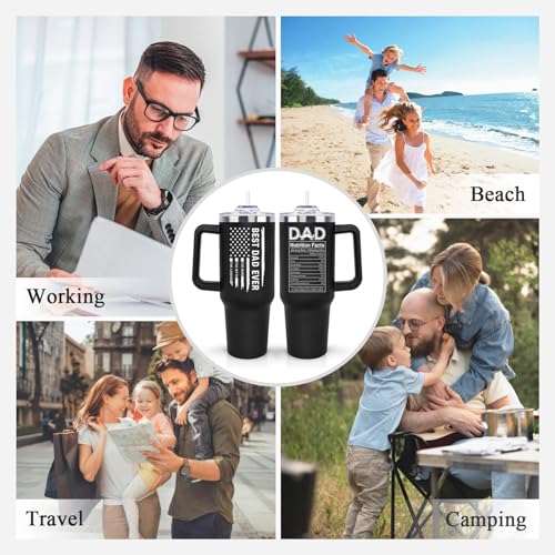 40 Oz Best Dad Tumbler - Fathers Day Gift for Dad from Daughter Son