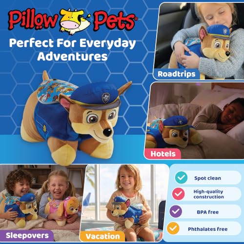 Pillow Pets Paw Patrol Chase Night Light Plush Toy - 11 Inch