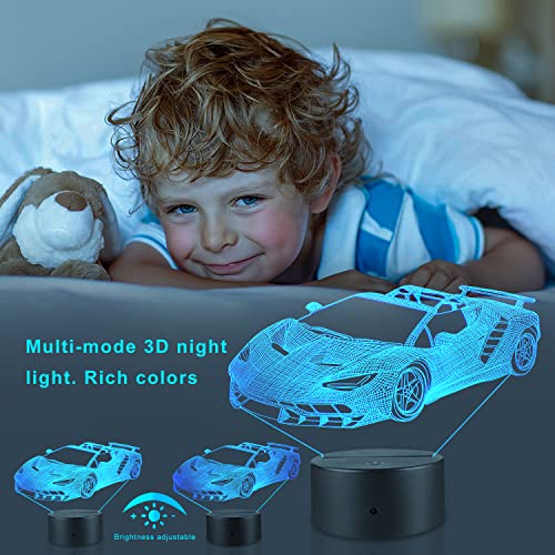 FlyonSea Race Car Gifts,Car Lamp Party Supplies 7 Color Changing Nightlight with Touch and Remote Control£¨Timer,Cars Light Birthday Christmas Gift