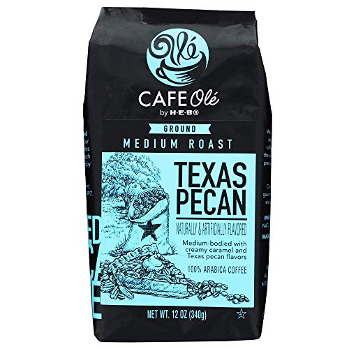 WIAONE Roast Coffee Plant Cafe Ole Texas Pecan Ground Coffee 12oz Pack of 3
