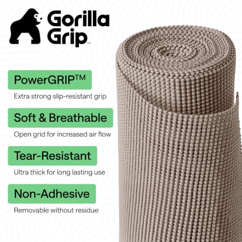 Beige PowerGRIP Drawer and Shelf Liner 24x30 Inches Nonadhesive Organizer