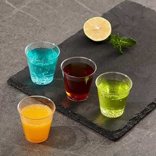JOLLY PARTY 1 oz Plastic Shot Glasses 1000 Pack Disposable Tasting Cups