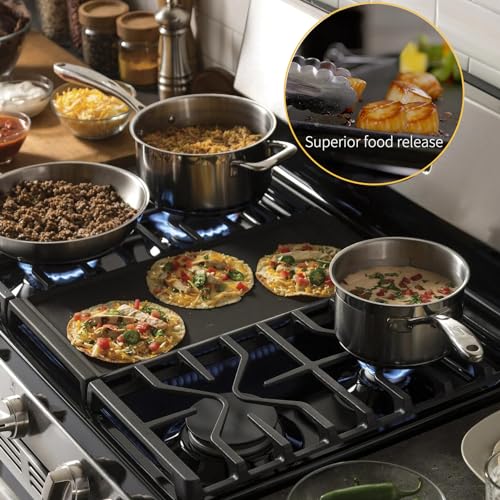Allstare Cast Iron Griddle Plate for GE Stove - 19.5" Flat Top Cooktop Part