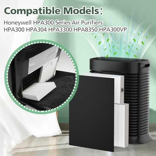 ISINLIVE 6 Pack HPA300 Filter Replacement for Honeywell Air Purifier HPA300 Series (Includes 4 Carbon & 6 HEPA Filters) - Compatible with HPA300, HPA304, HPA3300