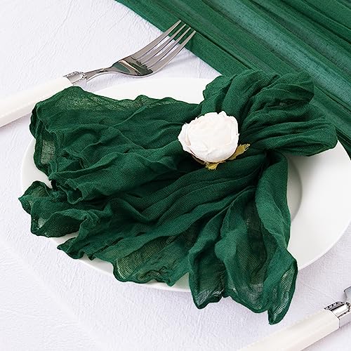 Emerald Green 21" x 21" Cheese Cloth Napkins (Set of 100) by DeZerlor – Party Decorative Napkins