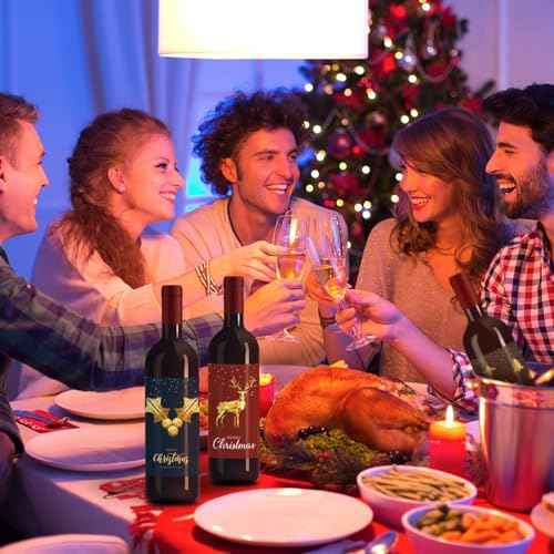 Wine Bottle Sticekr (Christmas)