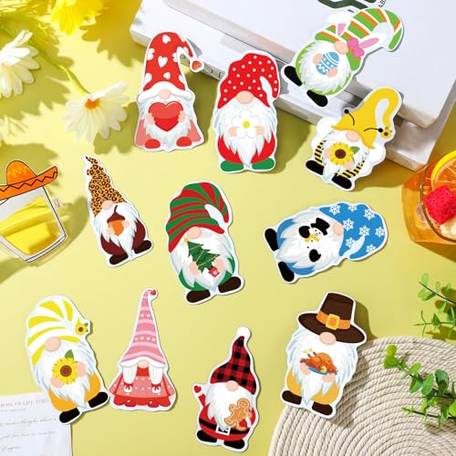Hoteam 30 Pcs Seasonal Magnets Gnome Holiday Refrigerator Fall