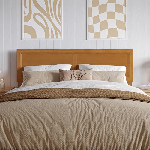 AFI Sophia Light Toffee Full Wood Adjustable Headboard Modern Bedroom Decor