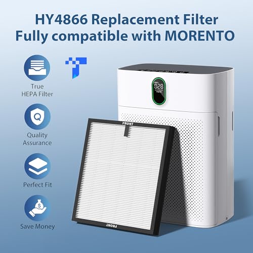 CHIVALZ 4 Pack HEPA Replacement Filters for HY4866 Air Purifier - Original Version