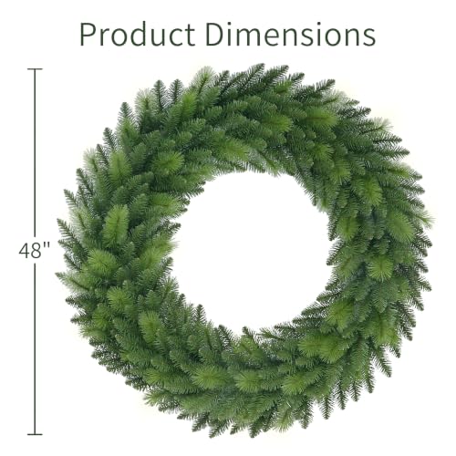 Puleo International 48 inch Unlit Artificial Spruce Christmas Wreath