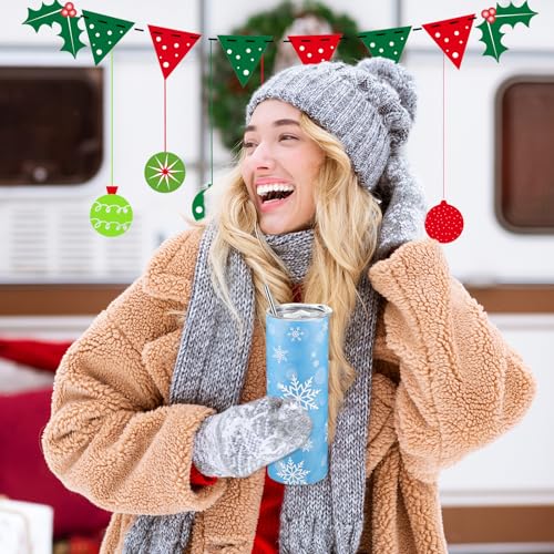 Sliner Christmas 6-Pack 20oz Insulated Stainless Steel Travel Tumblers Winter