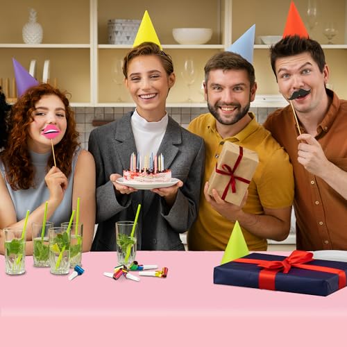 4 Pack Light Pink Tablecloth Plastic 54 x 108 Inch Baby Pink Disposable Tablecloth Rectangle for Baby Shower Camping Wedding Birthday Decorations Picnic Table Cover for 6 to 8 Foot Tables