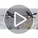Black Ceiling Fans with Lights - 46" Flush Mount Fan Remote and 5