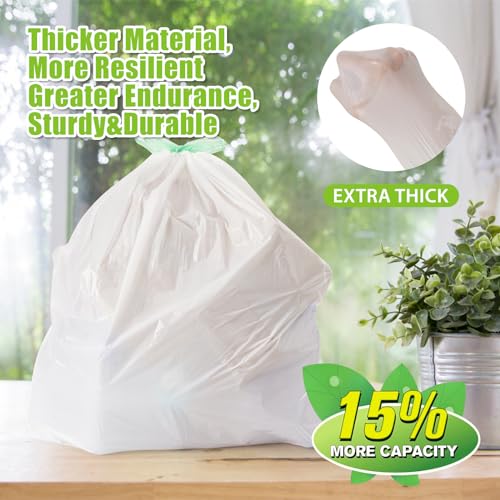 ValueGuard Large Trash Bags 13 Gallon Tall Drawstring 100%