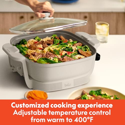 12x12 Inch Ceramic Non-Toxic Electric Skillet - Fits-Anywhere Make & Take Oatmilk