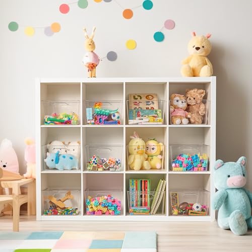 Vtopmart 10 Pack Extra Large 11x11 Clear Storage Bins - Cube Organizer