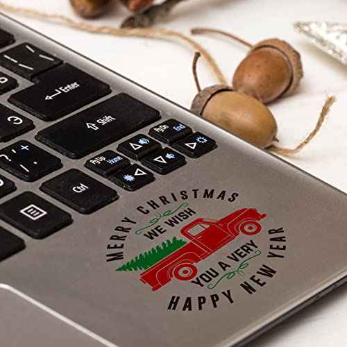 Epakh 45 Pcs Large Christmas Inspirational Vinyl Stickers for Crafts Scrapbooking Christmas Ball Bottle Decals Positive Word Window Stickers Motivational Quote Wall Decal, 45 Color Words(Joy Style)